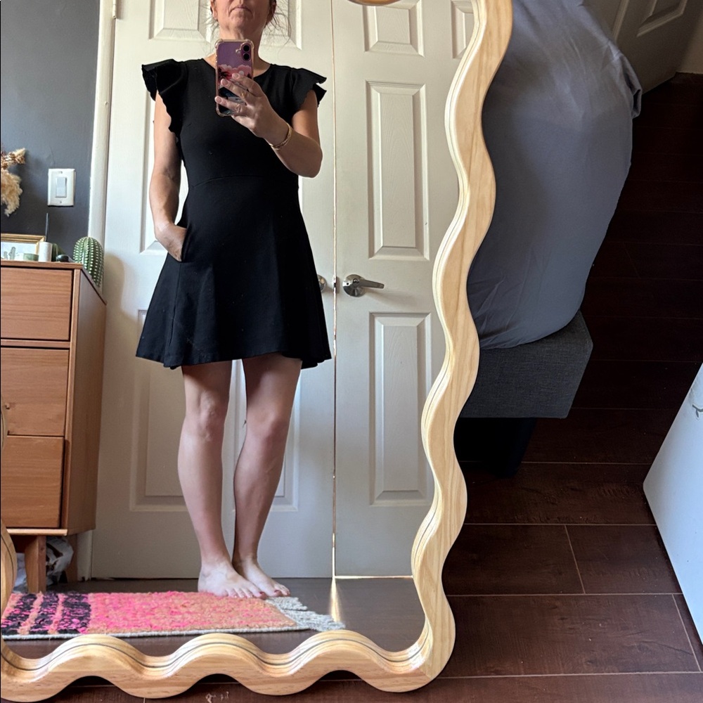 kate spade Black Ruffle Sleeve Mini Dress